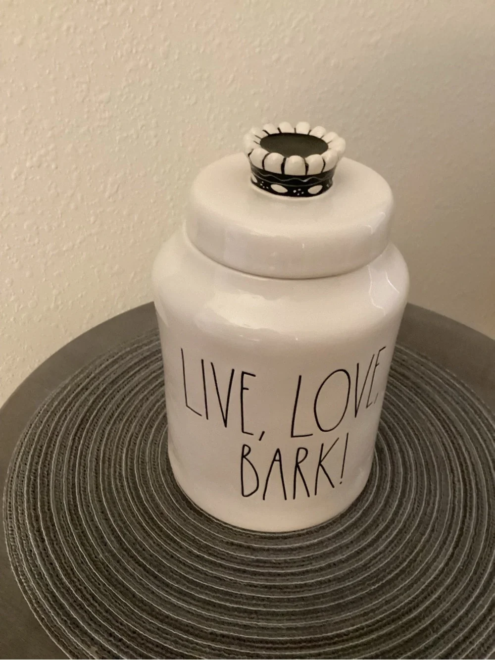 Rae Dunn Ceramic Dog Treat Jar - 